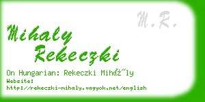 mihaly rekeczki business card